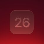 Chiffre 26 sur fond rouge