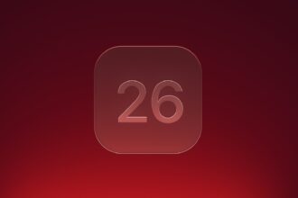 Chiffre 26 sur fond rouge