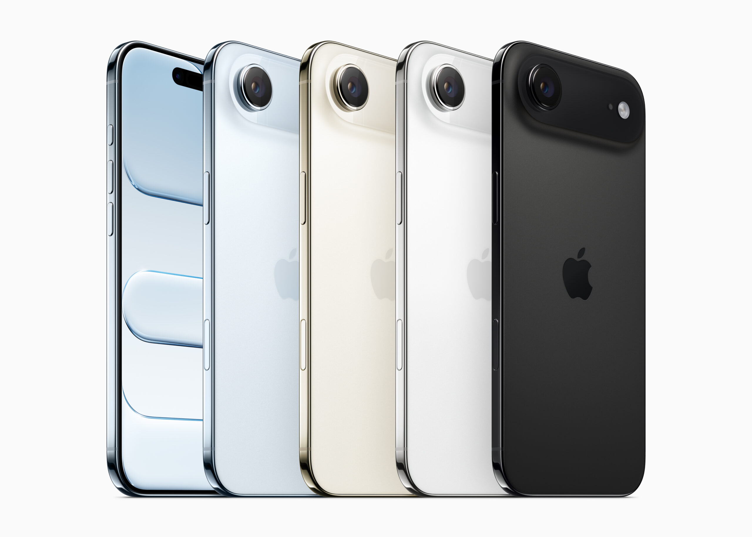 Les quatre coloris de l'iPhone Air (2025)